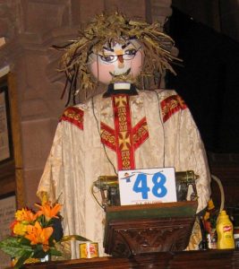 Reverend C. Ewesoon scarecrow