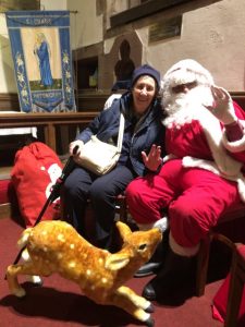 Santa with a reindeer