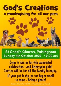 God's Creation - a thanksgiving service for all our pets